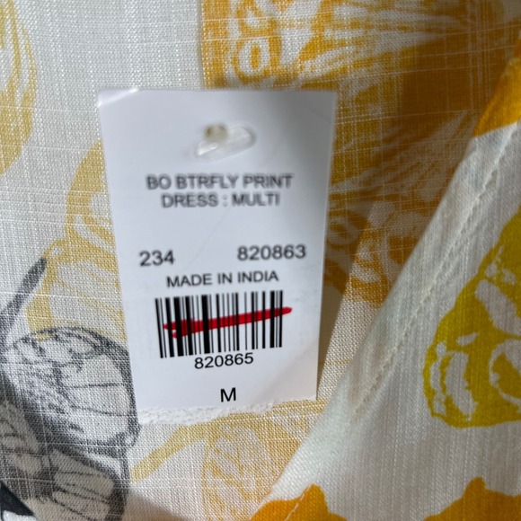 Womens Sweet Magnolia V Neck Butterfly Midi Dress Tiered Boho M Viscose NWT - Picture 9 of 10